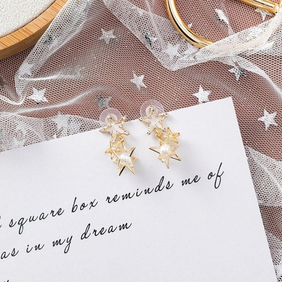 Unique Zone Jewelry - ❤️️NEW MOONLIGHT Pearl Star Handmade Earrings 64